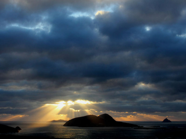 Blaskets at sunset
